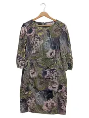 Vorschaubild 1 von Freizeitkleid Damen Gr. 40/L Mehrfarbig Blumenmuster Elegant