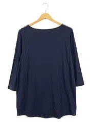 Vorschaubild 2 von Damen T-Shirt Gr. 42/L Mehrfarbig Kariert Blumenmuster Casual Vintage