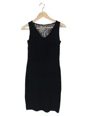 Vorschaubild 1 von Etuikleid Damen Gr. 34/XS Schwarz Elegant mit Spitze Business