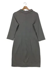 Vorschaubild 2 von Damen Businesskleid Gr. 38/M Grau Kariert 3/4-Arm Elegant Büro