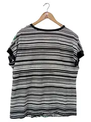 Vorschaubild 2 von Damen Bluse Einheitsgröße Mehrfarbig Gestreift Blumenmuster Casual