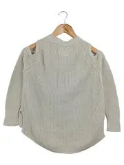 Vorschaubild 2 von Damen Pullover Strick Cut-Outs Beige Gr. 34/XS Casual Modern