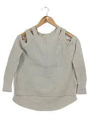 Vorschaubild 1 von Damen Pullover Strick Cut-Outs Beige Gr. 34/XS Casual Modern