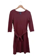 Vorschaubild 1 von Damen Freizeitkleid Rot Gr. 38;M Klassisch Elegant Viskose
