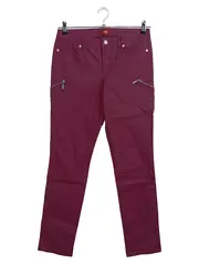 Vorschaubild 1 von Damen Jeans Straight Leg 38 Rot Casual Reißverschluss