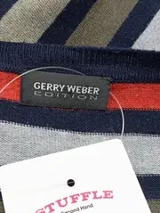 Vorschaubild 3 von Damen Pullover Mehrfarbig Gestreift V-Ausschnitt Einheitsgröße