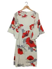 Vorschaubild 2 von Freizeitkleid Damen 38/M Mehrfarbig Blumenmuster Bohemian Viskose