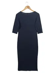 Vorschaubild 2 von Damen Etuikleid Gr. 34/XS Blau Klassisch Elegant Business Midi