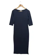 Vorschaubild 1 von Damen Etuikleid Gr. 34/XS Blau Klassisch Elegant Business Midi