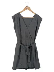 Vorschaubild 2 von MARC O POLO Damen Strickkleid Gr. 38/M Grau Wickelkleid Viskose Elegant