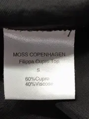 Vorschaubild 4 von MOSS COPENHAGEN Damen Top S/36 Schwarz Cupro Klassisch Elegant Minimalistisch