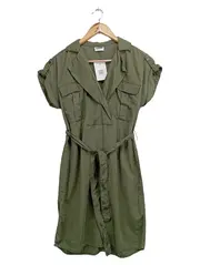 Vorschaubild 1 von Damen Blusenkleid XS 34 Grün Casual Streetwear Baumwolle