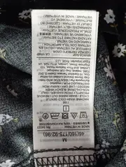 Vorschaubild 4 von Damen Freizeitkleid Gr. 38/M Schwarz Blumenmuster Viskose Elegant