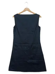 Vorschaubild 2 von SKUNKFUNK Freizeitkleid Damen M Schwarz Gesteppt Strukturmuster Midikleid