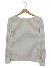 Vorschaubild 2 von Pullover Damen Gr. 34/XS Weiß Gestreift Langarm Casual Basic