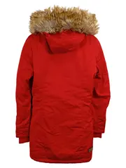 Vorschaubild 2 von Damen Felljacke Parka Rot Gr. 34/XS Streetwear Winter