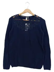 Vorschaubild 1 von Pullover Damen Gr. 36/S Blau Spitze Langarm Casual