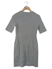 Vorschaubild 2 von Etuikleid Damen Gr. 34/XS Grau Business Kleid Baumwolle Klassisch