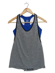 Vorschaubild 1 von Damen Sport Shirt Top Grau Blau Gr. 34/S Dri-Fit Training Fitness