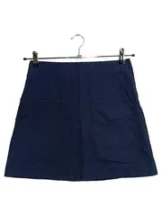 Vorschaubild 1 von Damen A-Linienrock Gr. 34;XS Blau Baumwolle Minirock Klassisch