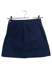 Vorschaubild 2 von Damen A-Linienrock Gr. 34;XS Blau Baumwolle Minirock Klassisch