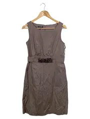 Vorschaubild 1 von TAIFUN Damen Etuikleid Gr. 36/S Braun Business Elegant