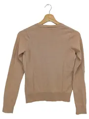 Vorschaubild 2 von Pullover Damen Gr. 34/XS Beige V-Ausschnitt Klassisch Elegant