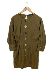 Vorschaubild 1 von Damen Blusenkleid Hemdblusenkleid Gr. 38/M Grün Klassisch Elegant