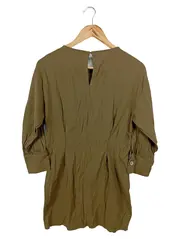 Vorschaubild 2 von Damen Blusenkleid Hemdblusenkleid Gr. 38/M Grün Klassisch Elegant