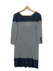 Vorschaubild 1 von Damen Freizeitkleid Leinen Gestreift Gr. 36/S Maritim