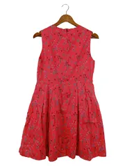 Vorschaubild 2 von Damen Freizeitkleid Gr. 40/M Rot Floral Bohemian Sommerkleid