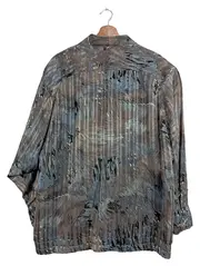 Vorschaubild 2 von GEISSLER Damen Blazer 42/L Mehrfarbig Vintage Retro Grafisch Viskose Jacke