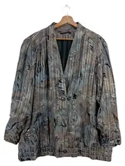 Vorschaubild 1 von GEISSLER Damen Blazer 42/L Mehrfarbig Vintage Retro Grafisch Viskose Jacke