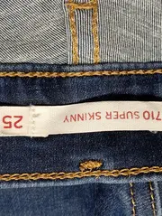 Vorschaubild 4 von LEVIS Damen Jeans Skinny Fit W25/34/XS Blau Casual 710 Super Skinny