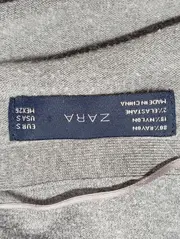 Vorschaubild 3 von Damen Strickjacke Grau Gr. 36/S Klassisch Elegant V-Ausschnitt Knopfleiste