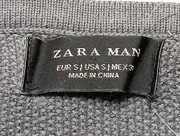 Vorschaubild 3 von Herren Pullover Grau Gr. 46/S Baumwolle Strick Henley Basic