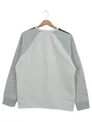 Vorschaubild 2 von Damen Sweatshirt Grau Meliert Schriftzug Gr. 38;M Casual Sportlich
