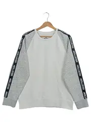 Vorschaubild 1 von Damen Sweatshirt Grau Meliert Schriftzug Gr. 38;M Casual Sportlich