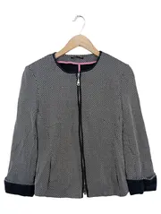 Vorschaubild 1 von Blazer Damen Gr. 36/S Schwarz Elegant Business 3/4-Arm Grafik