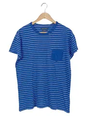 Vorschaubild 1 von MARC O POLO Damen T-Shirt Blau Gestreift Gr. 38/M Baumwolle Casual