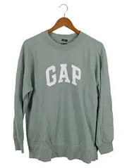 Vorschaubild 1 von Damen Pullover Gr. 38/M Grün Casual Logo-Print Sweatshirt