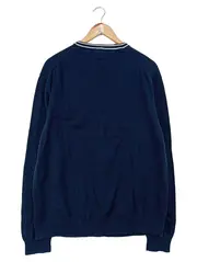 Vorschaubild 2 von Herren Pullover Gr. 56/XXL Blau V-Ausschnitt Klassisch Casual