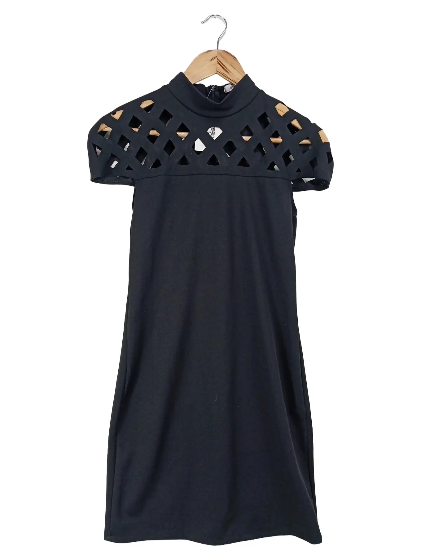 HAILYS Damen festliches Kleid Gr. 36/S Schwarz Elegant Cut-Outs Midikleid