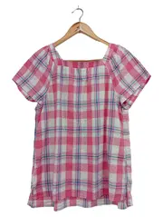 Vorschaubild 1 von Damen T-Shirt Gr. 36/S Rosa Kariert Preppy Vintage