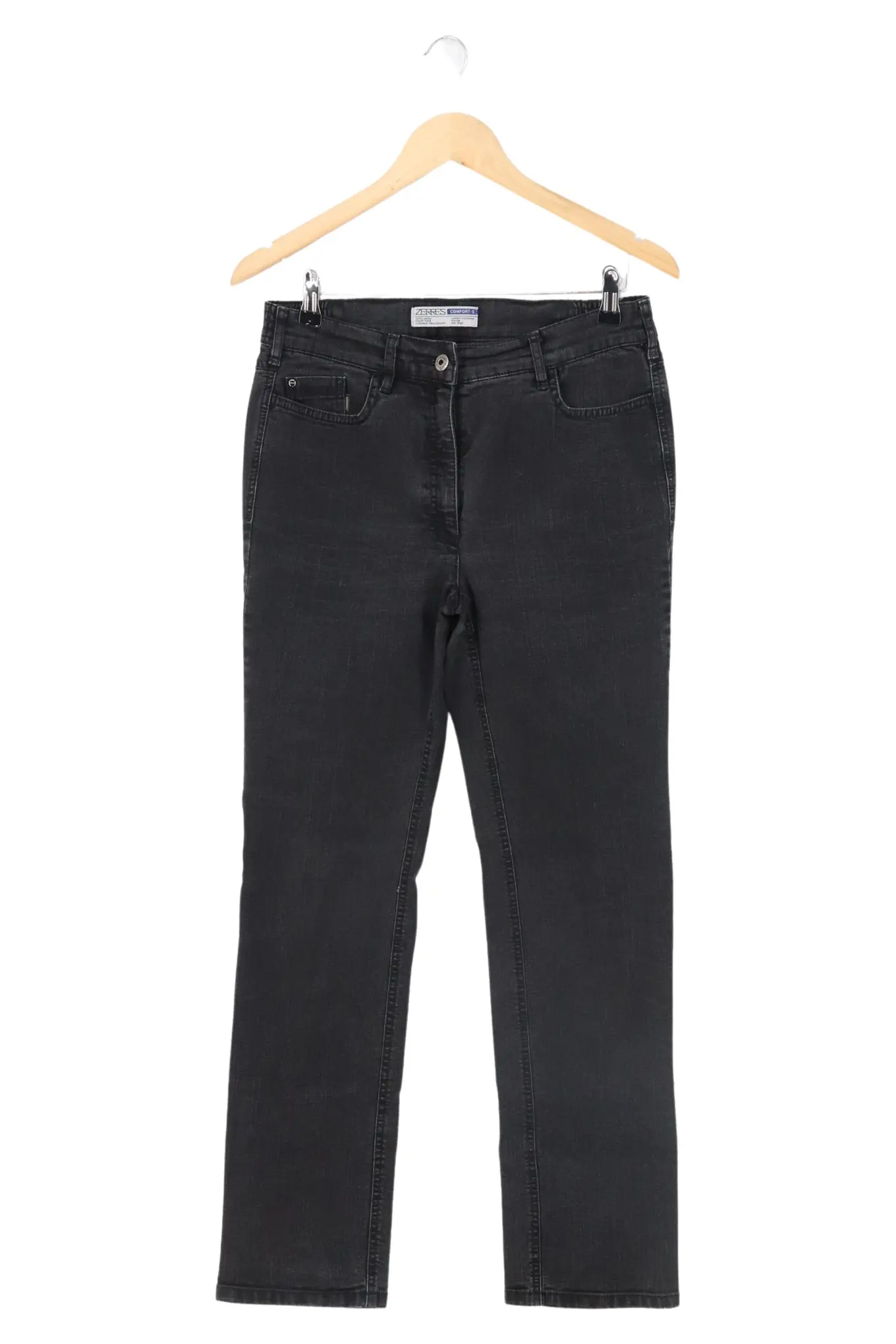 ZERRES Damen Jeans Regular Fit Größe 38 Schwarz Casual