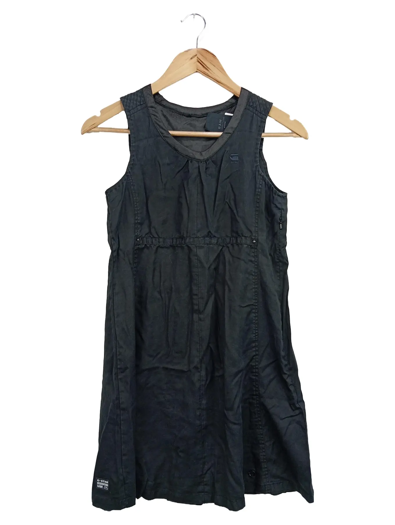 G-STAR RAW Damen Freizeitkleid Gr. 34/XS Schwarz Lyocell Modern Minikleid