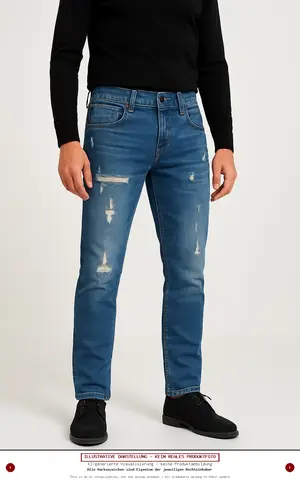 ONE GREEN ELEPHANT Destroyed Jeans