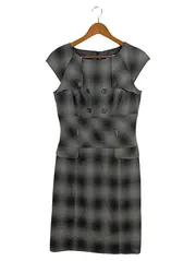 Vorschaubild 1 von Businesskleid Damen Gr. 38/M Grau Kariert Elegant