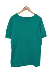 Vorschaubild 2 von Damen T-Shirt Gr. 44/46 Grün Lochmuster Casual Klassisch