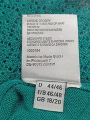 Vorschaubild 5 von Damen T-Shirt Gr. 44/46 Grün Lochmuster Casual Klassisch